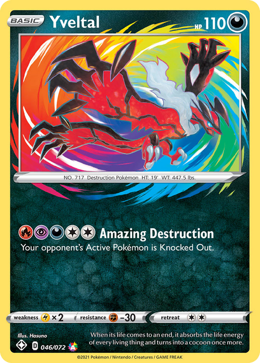 Yveltal 046/072 Amazing Rare Shining Fates