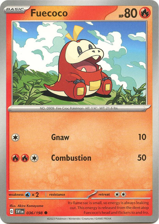 Fuecoco 036/198 Common Scarlet & Violet Base Set Pokémon card