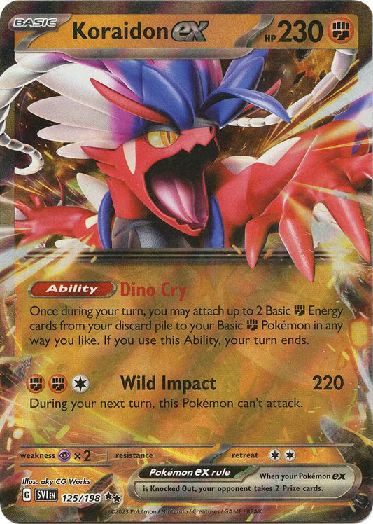 Koraidon ex - 125/198 125/198 Double Rare Scarlet & Violet Base Set Pokémon card