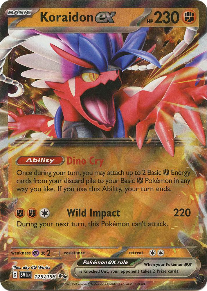 Koraidon ex - 125/198 125/198 Double Rare Scarlet & Violet Base Set Pokémon card