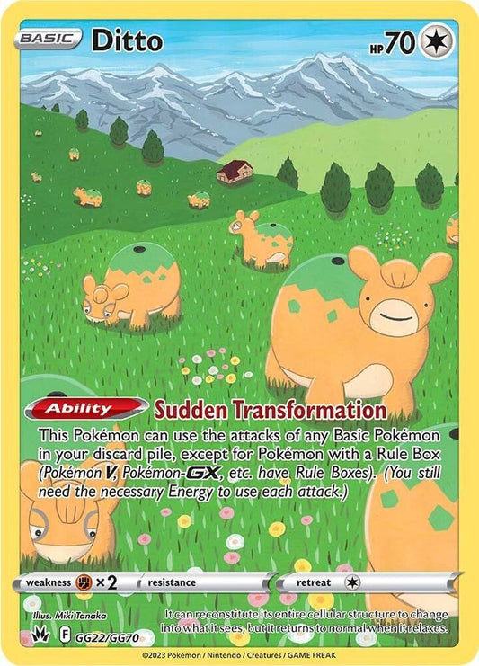 Ditto GG22/GG70 Ultra Rare Galarian Gallery Pokémon card