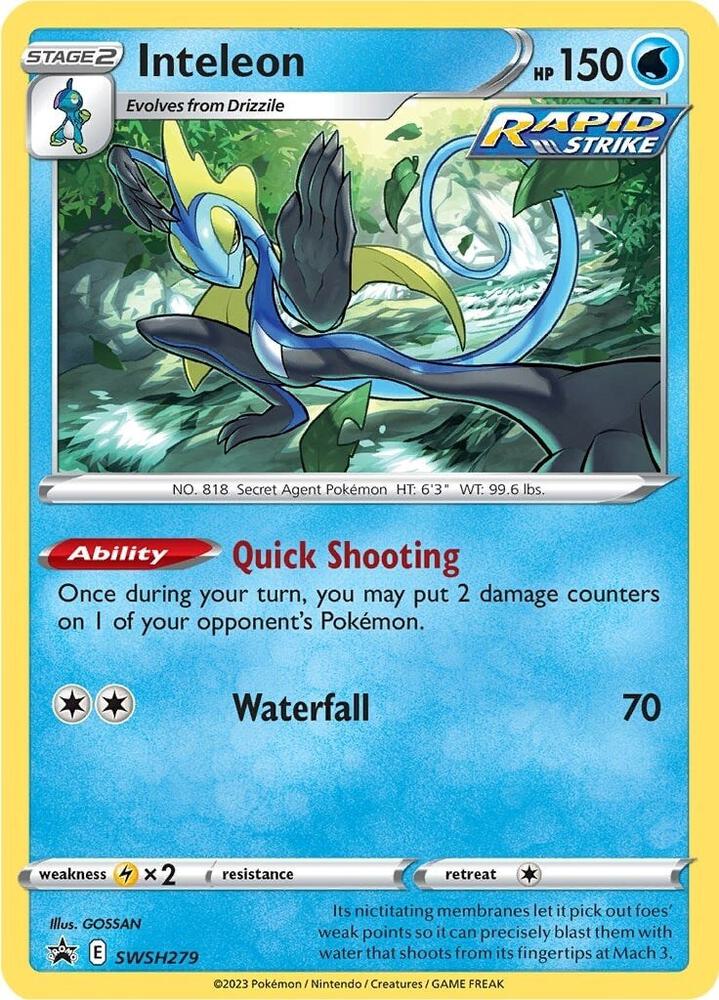 Inteleon - SWSH279 SWSH279 Promo Sword & Shield Promo Cards Pokémon card