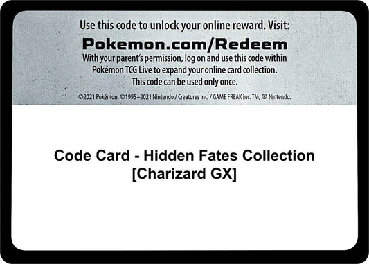 Code Card - Hidden Fates Collection [Charizard GX] - Code Card Hidden Fates