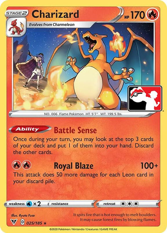 Charizard - 025/185 Rare Prize Pack Series Cards