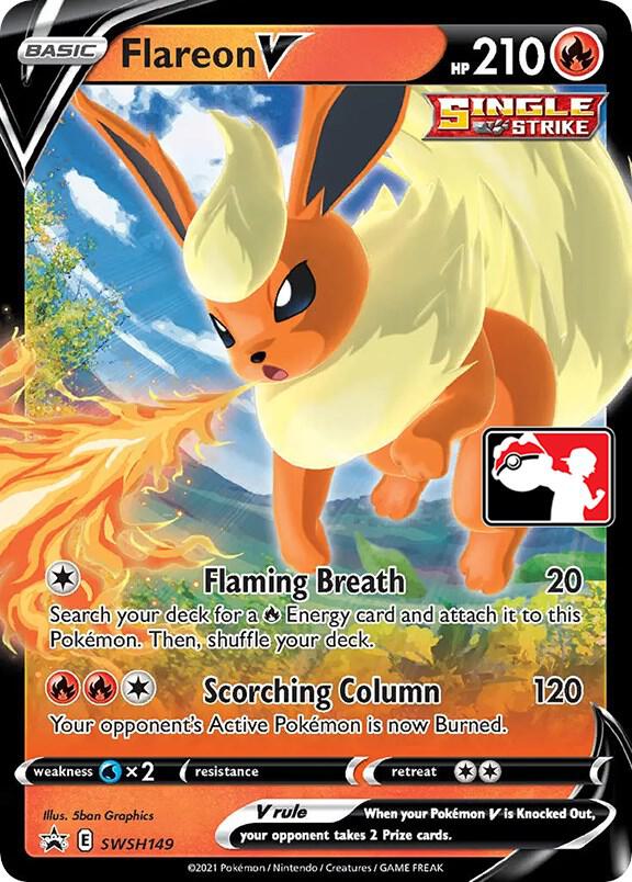 Flareon V - SWSH149 SWSH149 Promo Prize Pack Series Cards Pokémon card