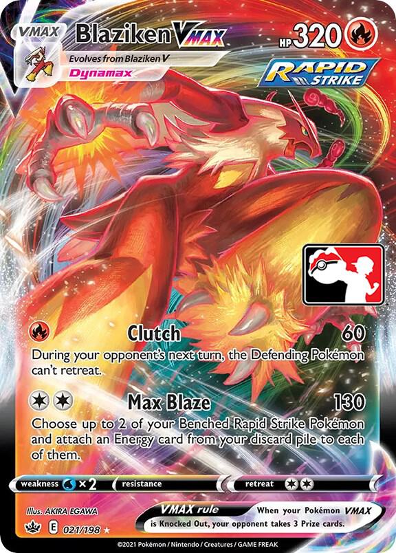 Blaziken VMAX - 021/198 021/198 Ultra Rare Prize Pack Series Cards Pokémon card