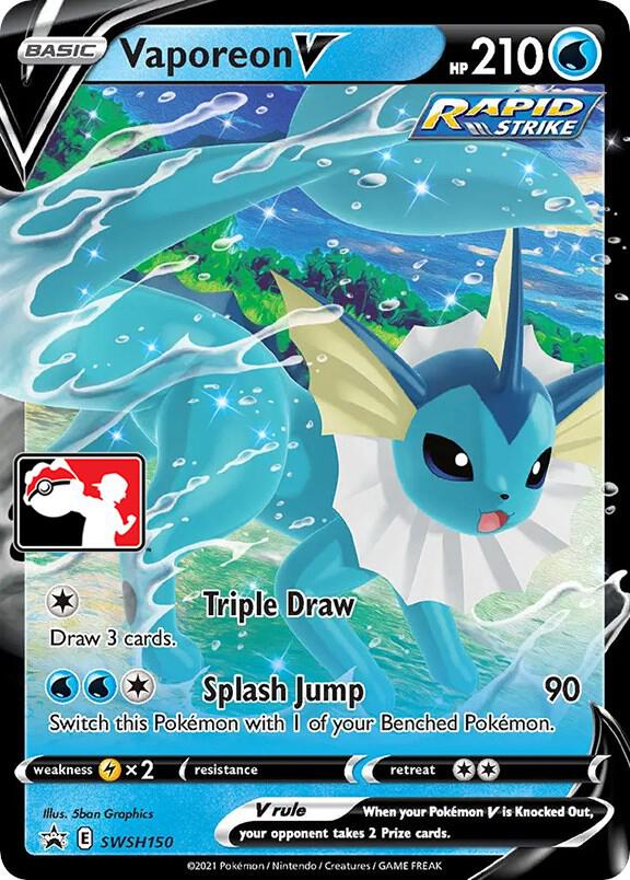 Vaporeon V - SWSH150 SWSH150 Promo Prize Pack Series Cards Pokémon card