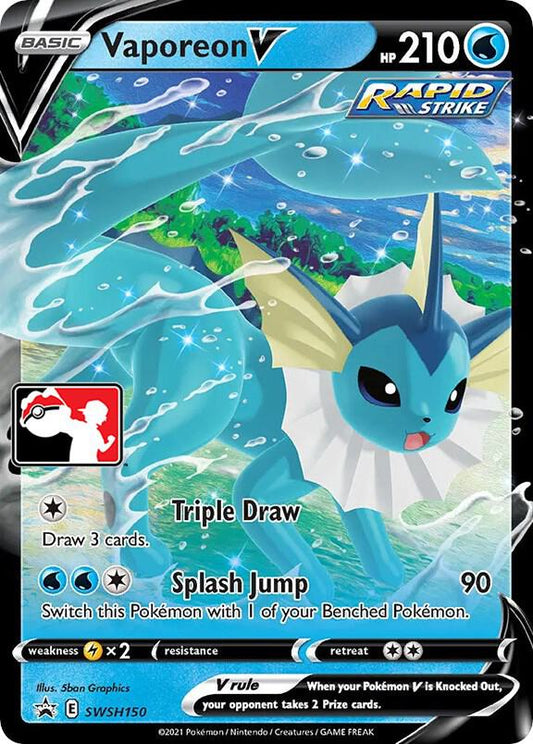 Vaporeon V SWSH150 Promo Prize Pack Series Cards Pokémon card