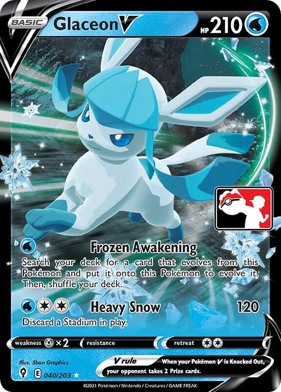 Glaceon V - 040/203 040/203 Ultra Rare Prize Pack Series Cards Pokémon card