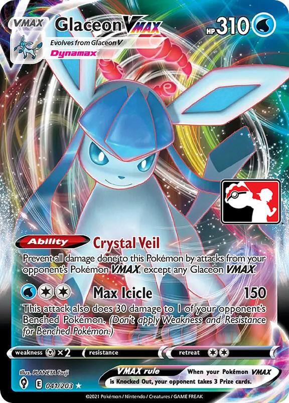 Glaceon VMAX - 041/203 041/203 Ultra Rare Prize Pack Series Cards Pokémon card