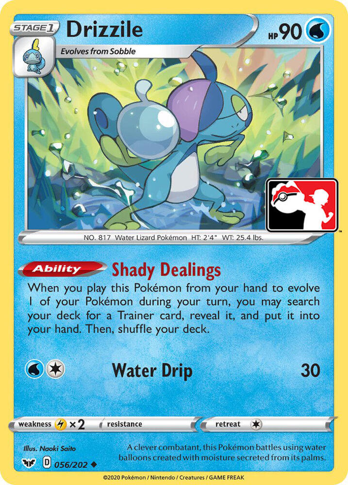 Drizzile - 056/202 056/202 Uncommon Prize Pack Series Cards Pokémon card