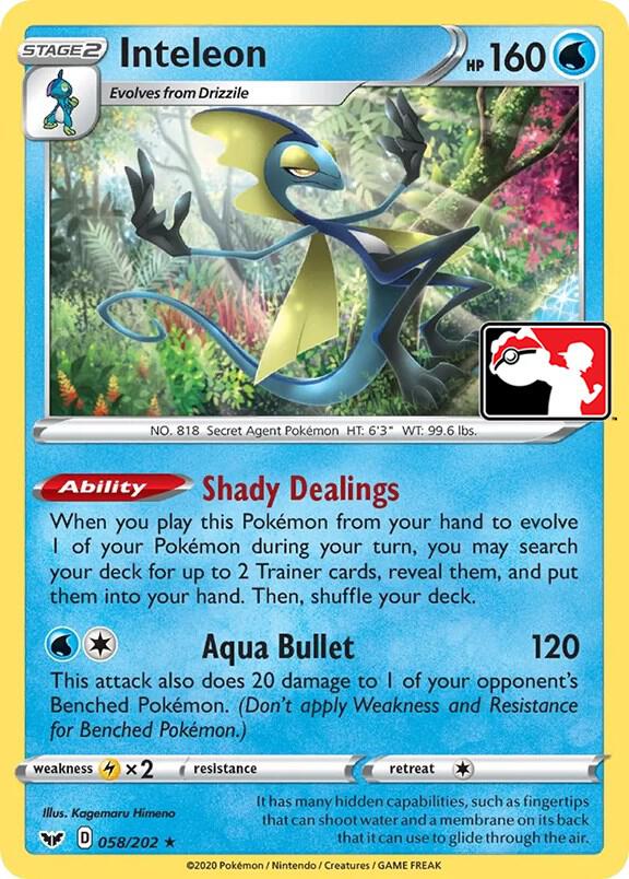 Inteleon - 058/202 058/202 Rare Prize Pack Series Cards Pokémon card