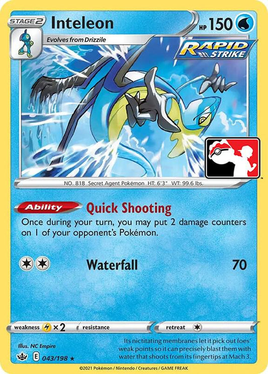 Inteleon (43) - 043/198 Rare Prize Pack Series Cards