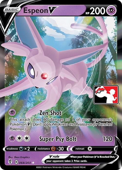 Espeon V - 064/203 Ultra Rare Prize Pack Series Cards