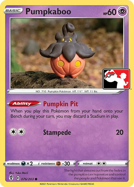 Pumpkaboo 076/203 Common Prize Pack Series Cards Pokémon card