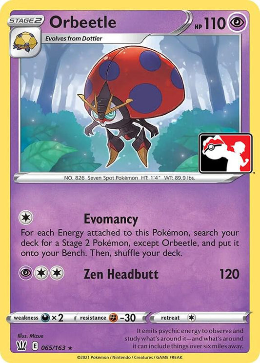 Orbeetle 065/163 Rare Prize Pack Series Cards Pokémon card