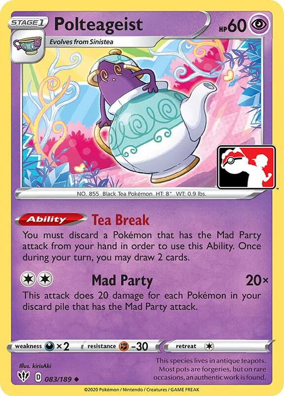 Polteageist - 083/189 083/189 Uncommon Prize Pack Series Cards Pokémon card
