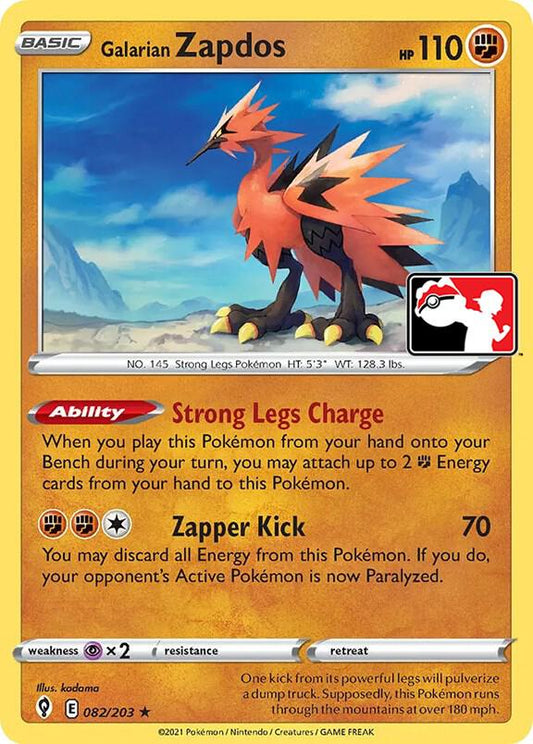 Galarian Zapdos 082/203 Rare Prize Pack Series Cards Pokémon card