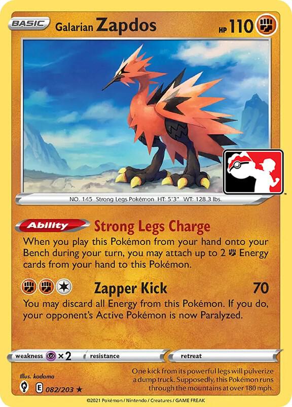 Galarian Zapdos - 082/203 082/203 Rare Prize Pack Series Cards Pokémon card