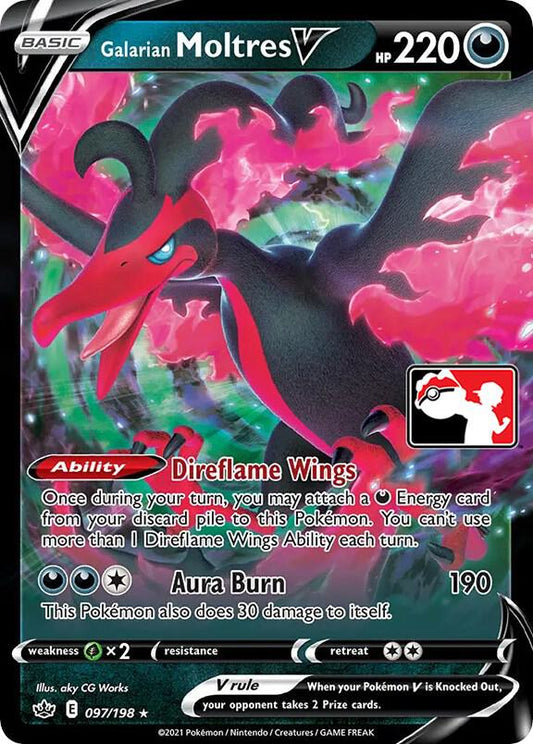 Galarian Moltres V - 097/198 Ultra Rare Prize Pack Series Cards