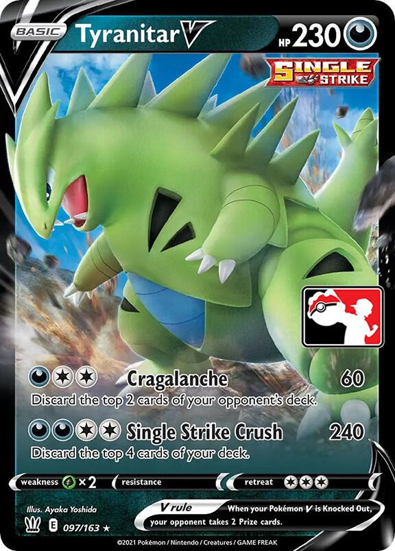 Tyranitar V - 097/163 097/163 Ultra Rare Prize Pack Series Cards Pokémon card