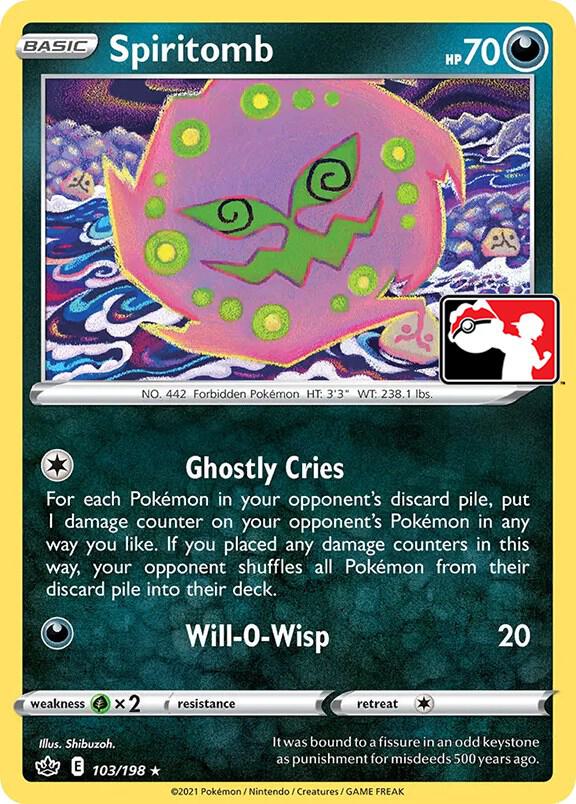 Spiritomb - 103/198 103/198 Rare Prize Pack Series Cards Pokémon card