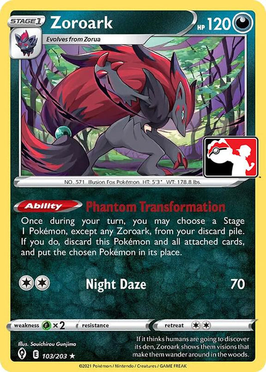 Zoroark - 103/203 Rare Prize Pack Series Cards