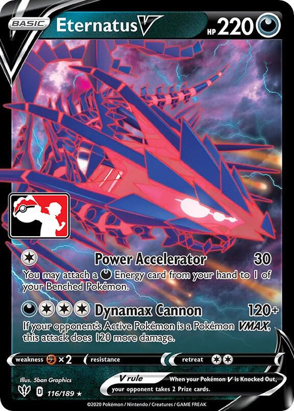 Eternatus V - 116/189 116/189 Ultra Rare Prize Pack Series Cards Pokémon card
