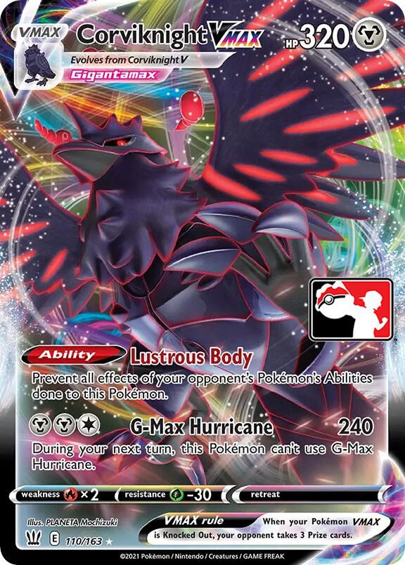 Corviknight VMAX - 110/163 Ultra Rare Prize Pack Series Cards