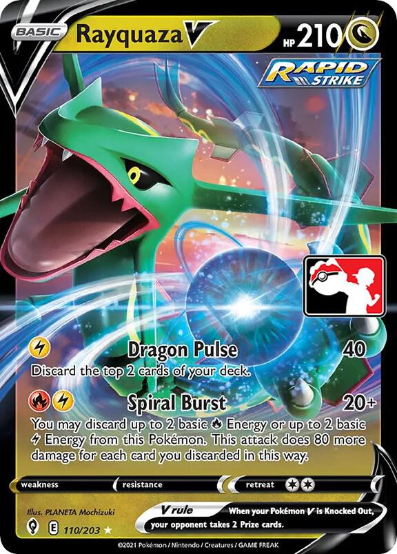 Rayquaza V - 110/203 110/203 Ultra Rare Prize Pack Series Cards Pokémon card