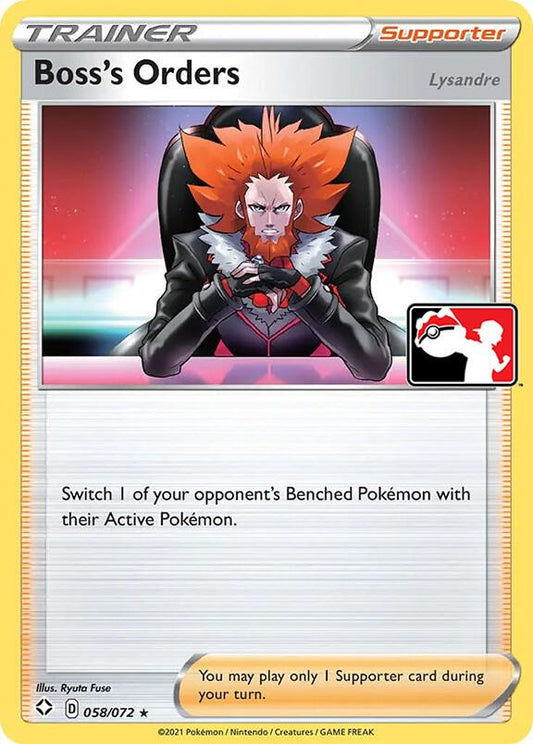 Boss's Orders - 058/072 Rare Prize Pack Series Cards