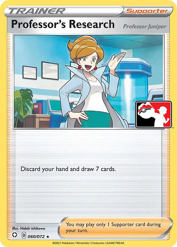 Professor's Research [Professor Juniper] - 060/072 060/072 Rare Prize Pack Series Cards Pokémon card