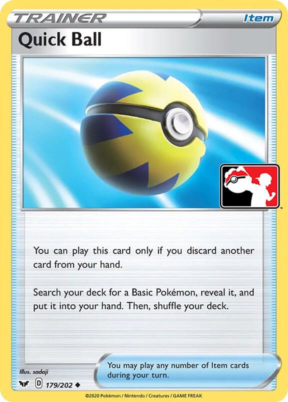 Quick Ball - 179/202 179/202 Uncommon Prize Pack Series Cards Pokémon card