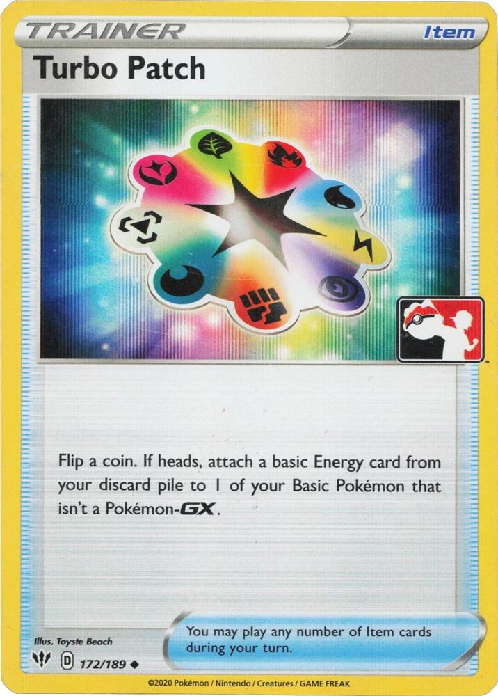 Turbo Patch - 172/189 172/189 Uncommon Prize Pack Series Cards Pokémon card
