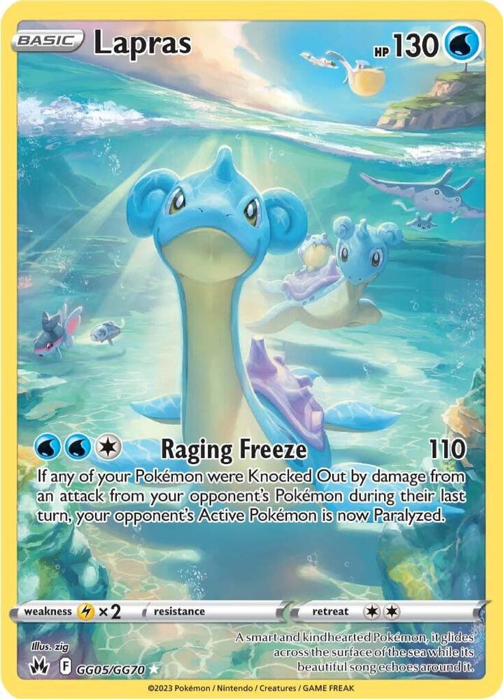 Lapras GG05/GG70 Ultra Rare Galarian Gallery Pokémon card