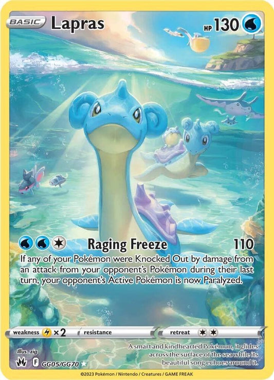 Lapras GG05/GG70 Ultra Rare Galarian Gallery Pokémon card