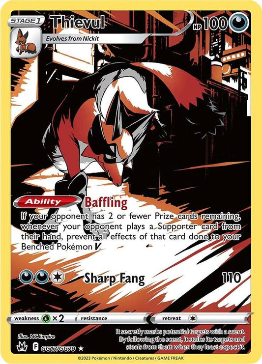 Thievul - GG17/GG70 Ultra Rare Crown Zenith: Galarian Gallery