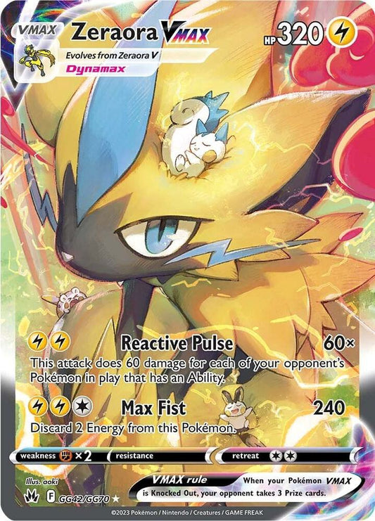 Zeraora VMAX GG42/GG70 Ultra Rare Galarian Gallery Pokémon card