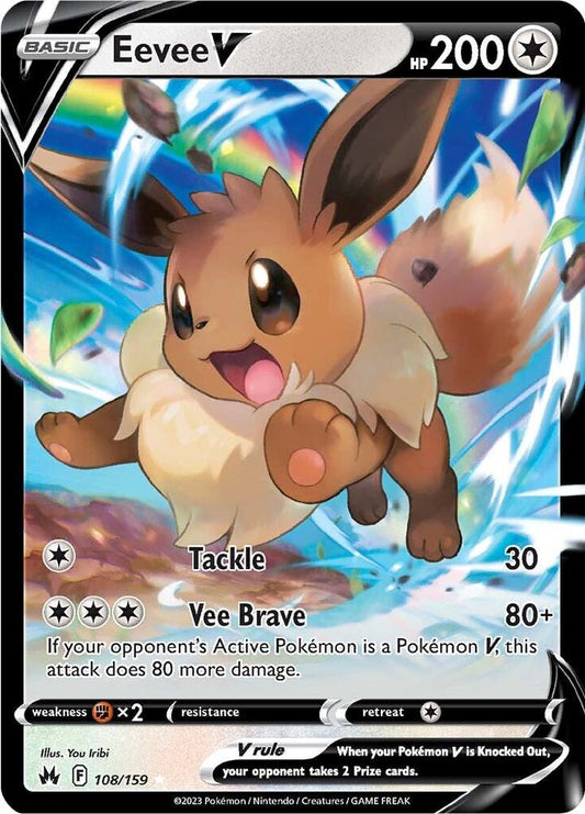 Eevee V 108/159 Ultra Rare Crown Zenith Pokémon card