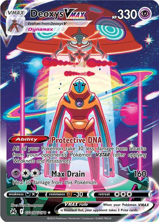 Deoxys VMAX GG45/GG70 Ultra Rare Galarian Gallery Pokémon card