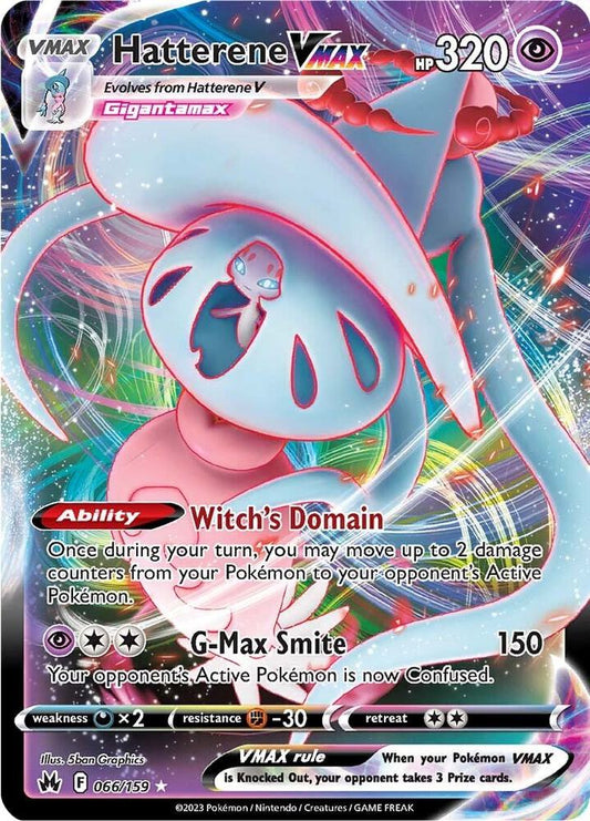 Hatterene VMAX 066/159 Ultra Rare Crown Zenith Pokémon card