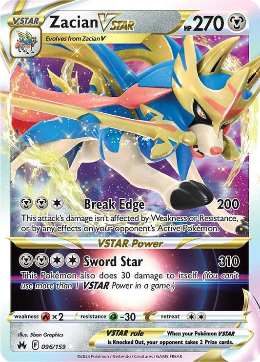 Zacian VSTAR 096/159 Ultra Rare Crown Zenith Pokémon card
