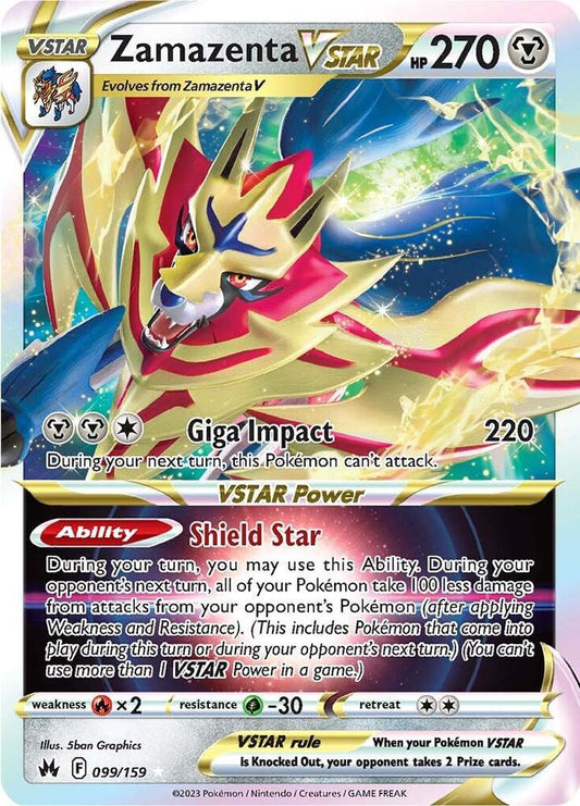 Zamazenta VSTAR 099/159 Ultra Rare Crown Zenith Pokémon card