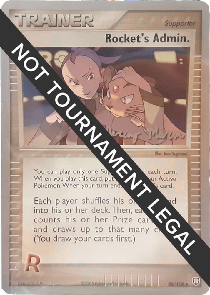 Rocket's Admin. - 2005 (Jeremy Moran) 86/109 Uncommon World Championship Decks Pokémon card