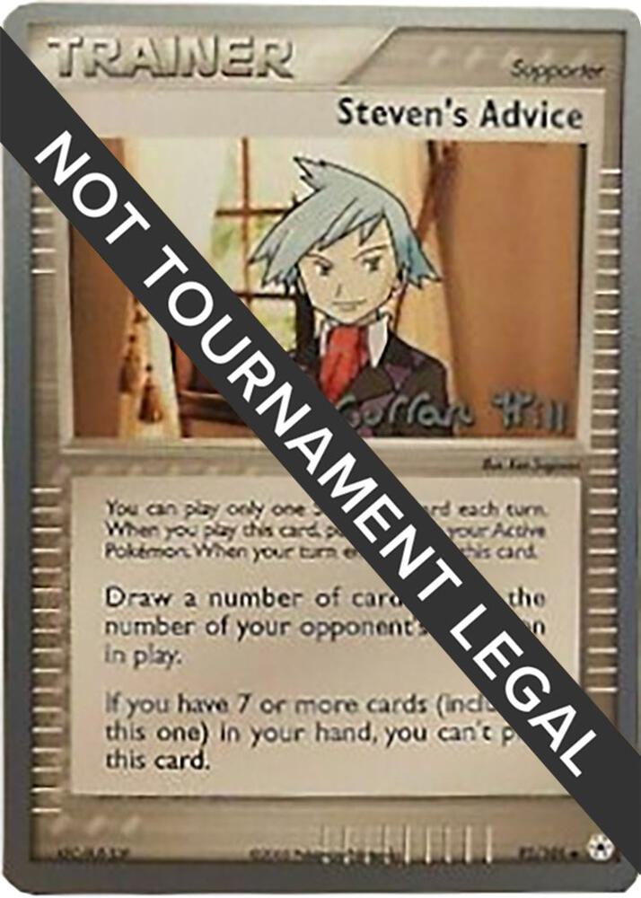Steven's Advice - 2005 (Curran Hill) 92/101 Uncommon World Championship Decks Pokémon card
