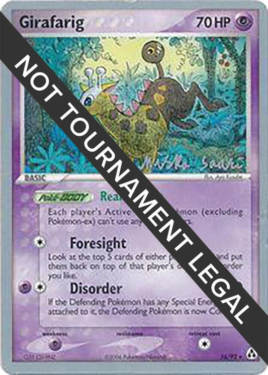 Girafarig - 2006 (Miska Saari) - 16/92 Rare World Championship Decks