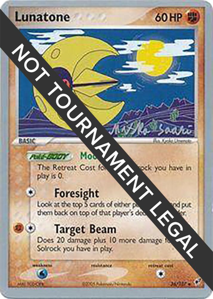 Lunatone (36) - 2006 (Miska Saari) 36/107 Uncommon World Championship Decks Pokémon card