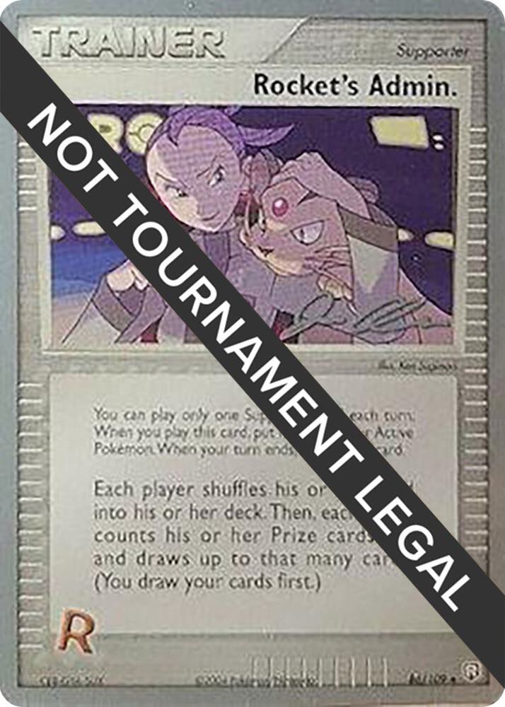 Rocket's Admin. - 2006 (Jason Klaczynski) 86/109 Uncommon World Championship Decks Pokémon card