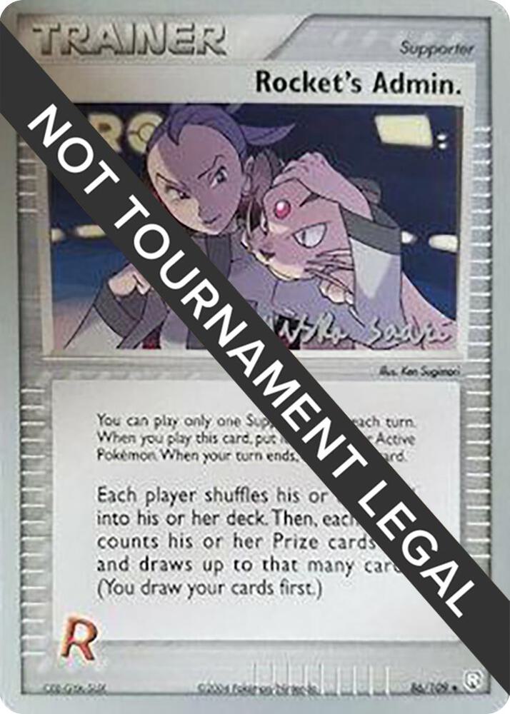 Rocket's Admin. - 2006 (Miska Saari) 86/109 Uncommon World Championship Decks Pokémon card