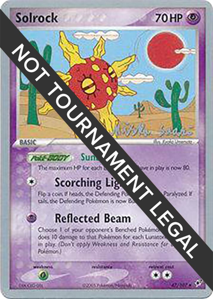 Solrock (47) - 2006 (Miska Saari) 47/107 Uncommon World Championship Decks Pokémon card